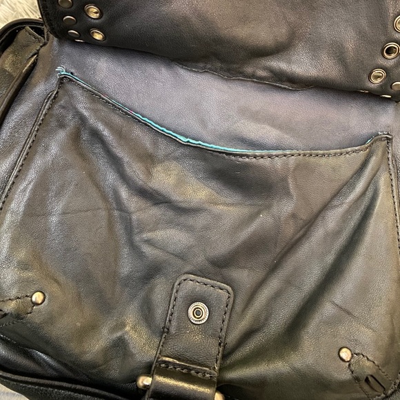 MARC JACOBS Blue Leather Purse Shoulder Bag Moto Vintage Retro Y2K Kawaii Saddle - Picture 9 of 12